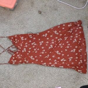 Windsor Rust Floral Backless Dress
